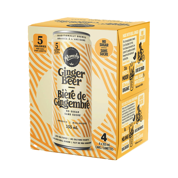 Remedy Organic Ginger Beer, 4x355ml