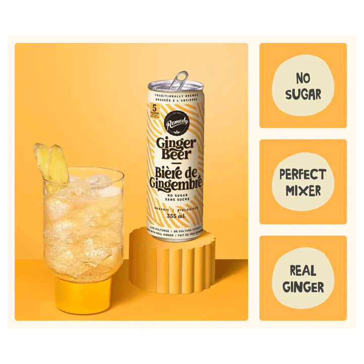 Remedy Organic Ginger Beer, 4x355ml