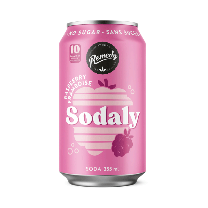 Remedy Sodaly Raspberry No Sugar, 4x355ml