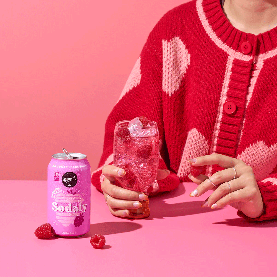 Remedy Sodaly Raspberry No Sugar, 4x355ml