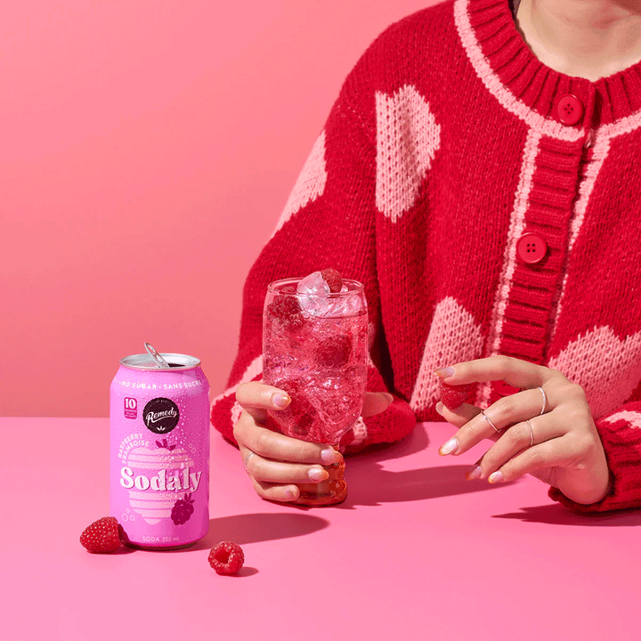 Remedy Sodaly Raspberry No Sugar, 4x355ml