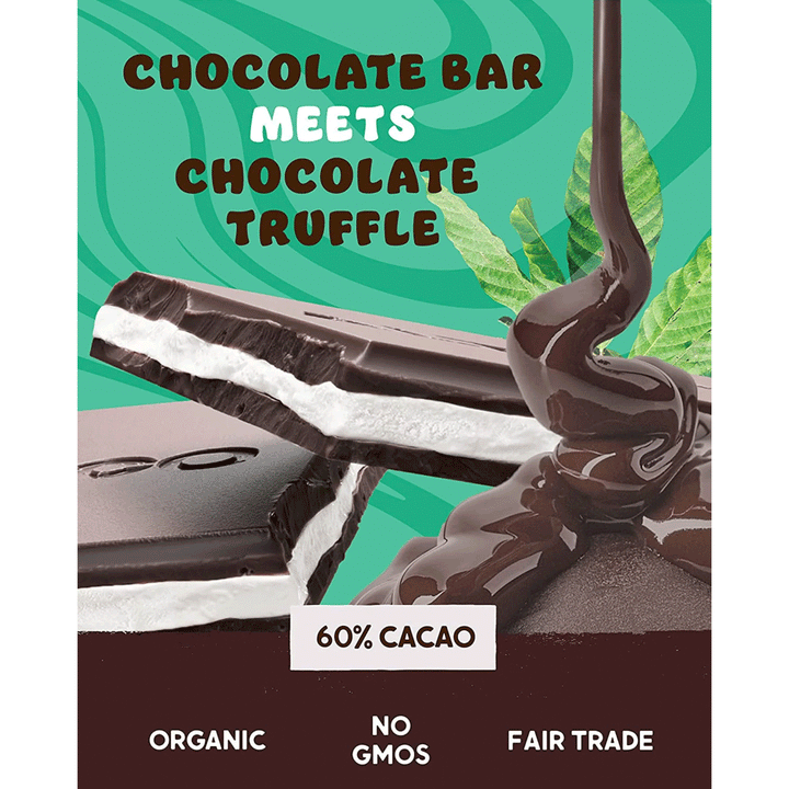 Alter Eco Organic Mint Crème Dark Chocolate Truffle Thins (60% Cacao), 84g