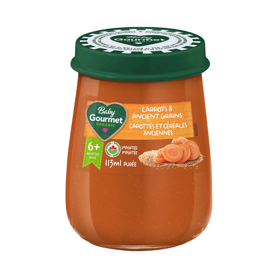 Baby Gourmet Organic Carrots & Ancient Grains Baby Food Jar, 113ml