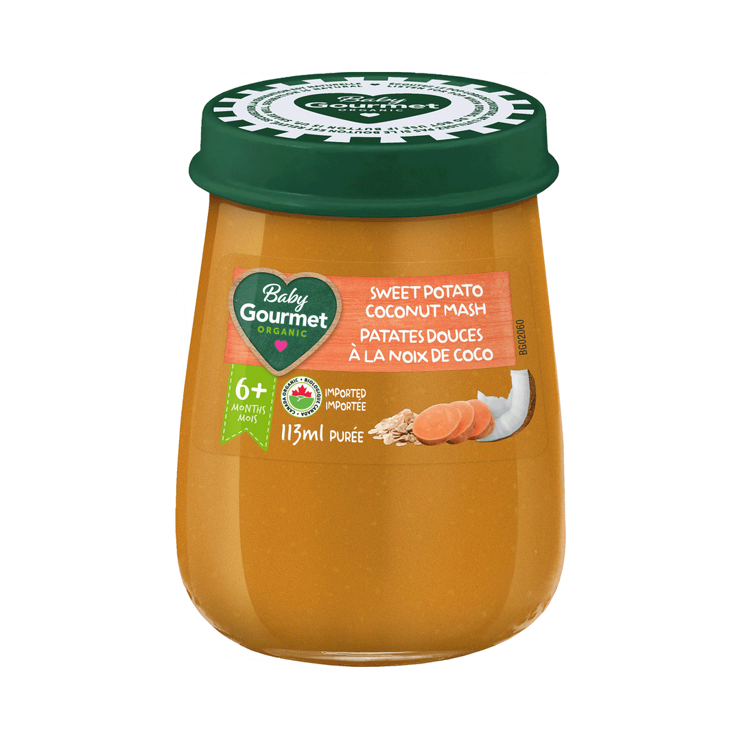 Baby Gourmet Organic Sweet Potato Coconut Mash Baby Food Jar, 113ml