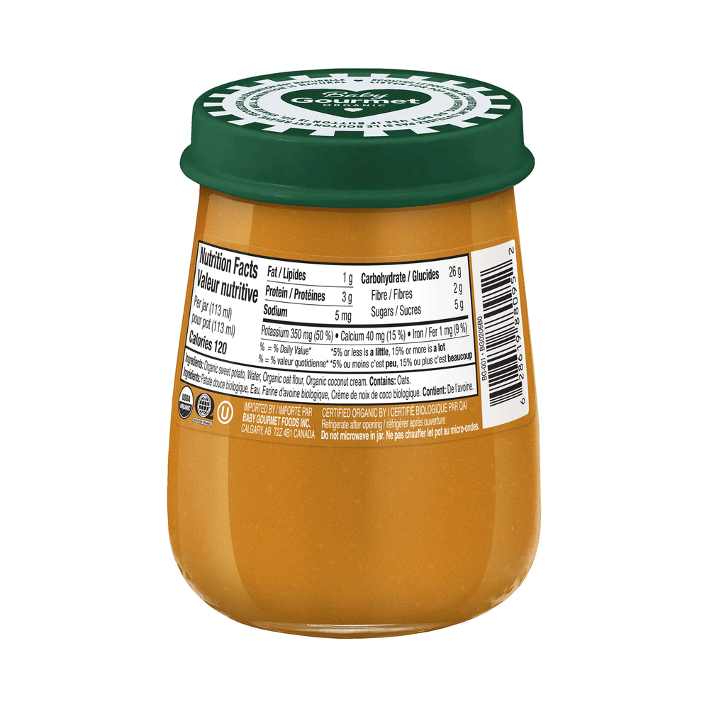 Baby Gourmet Organic Sweet Potato Coconut Mash Baby Food Jar, 113ml