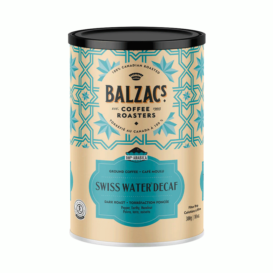 Balzac's Coffee Roasters Swiss Water Decaf Ground Coffee - Stout Roast, 300g