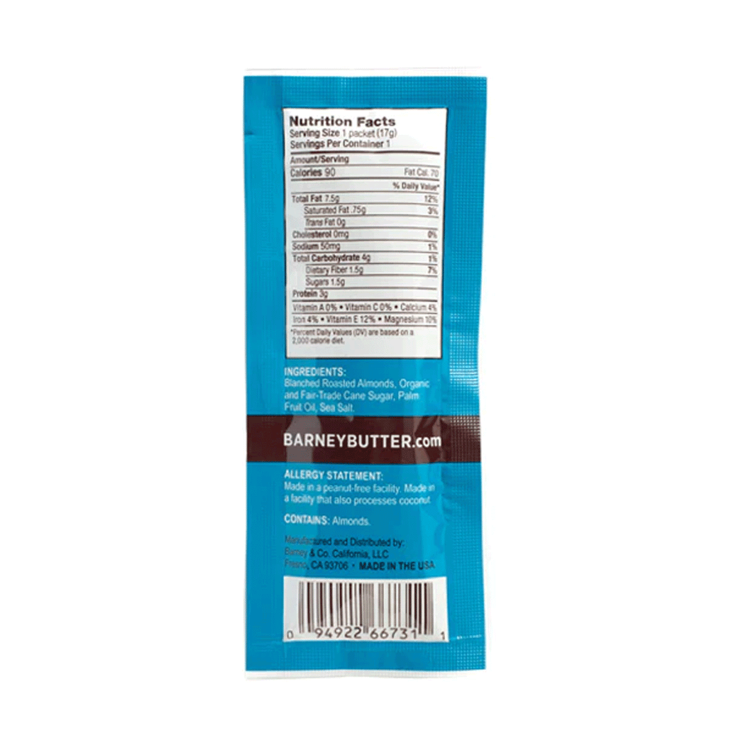 Barney Butter Almond Butter Snack Packs Smooth, 6 Pack