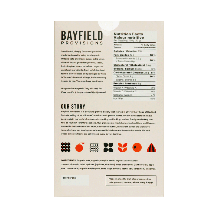 Bayfield Provisions Granola - No. 1, 400g