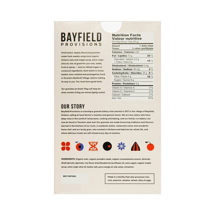 Bayfield Provisions Granola - No. 2, 400g