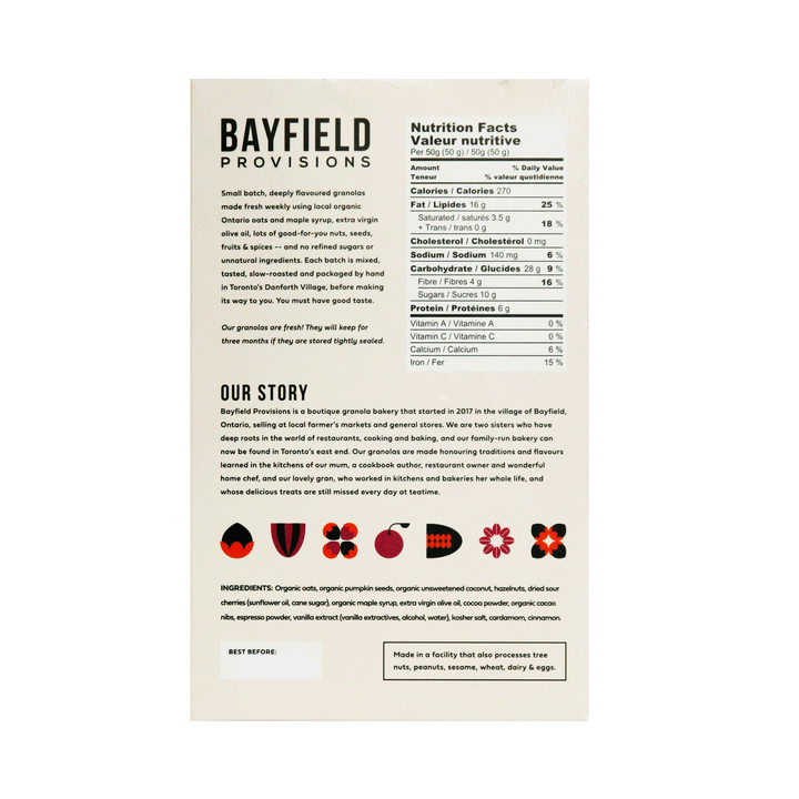 Bayfield Provisions Granola - No. 3, 400g