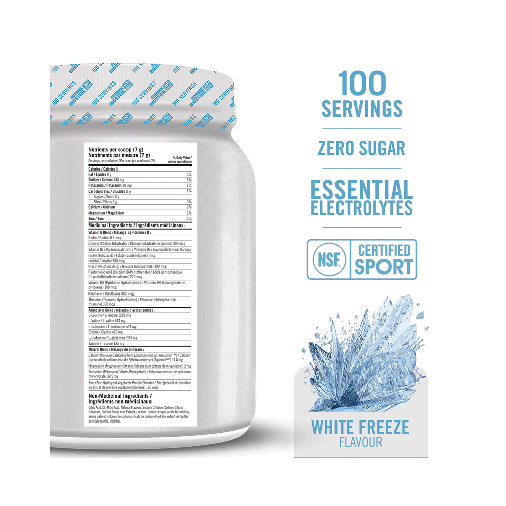 BioSteel Hydration Mix White Freeze, 700g (100 Servings)