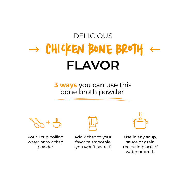Bluebird Provisions Instant Chicken Bone Broth Powder, 200g