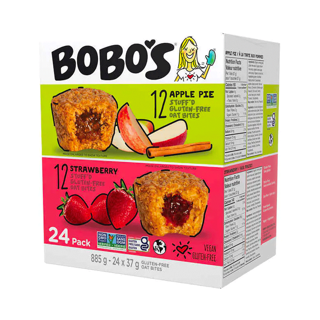 Bobo's Stuff’d Oat Bites Variety Pack, 24 × 37g