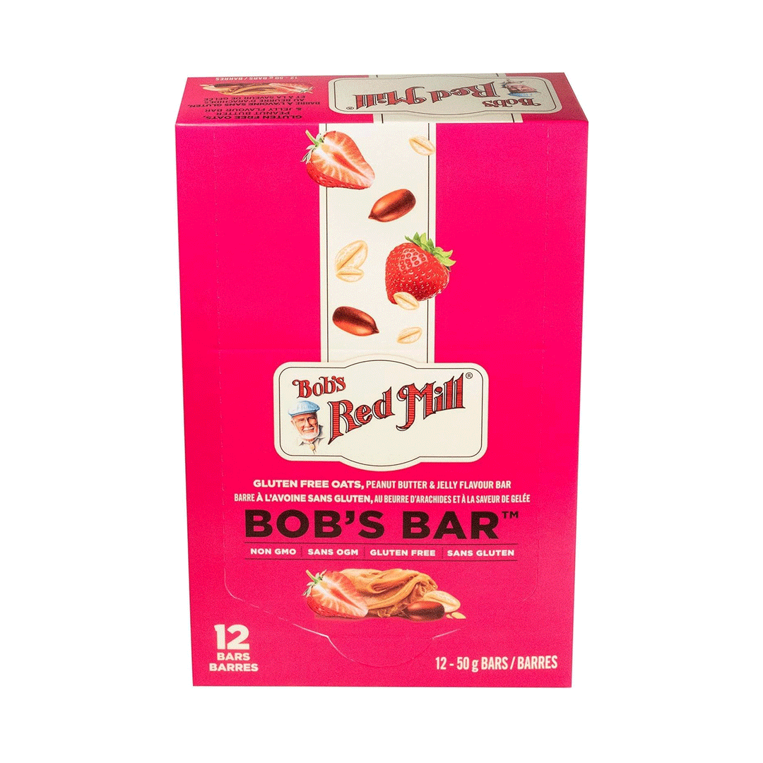 Bob's Red Mill Peanut Butter Jelly & Oats Bar, 12 Pack