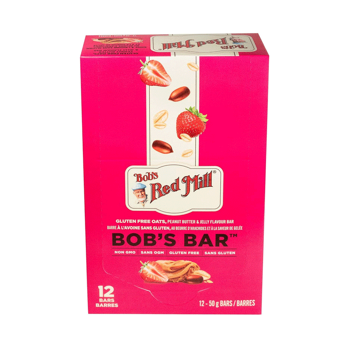 Bob's Red Mill Peanut Butter Jelly & Oats Bar, 12 Pack