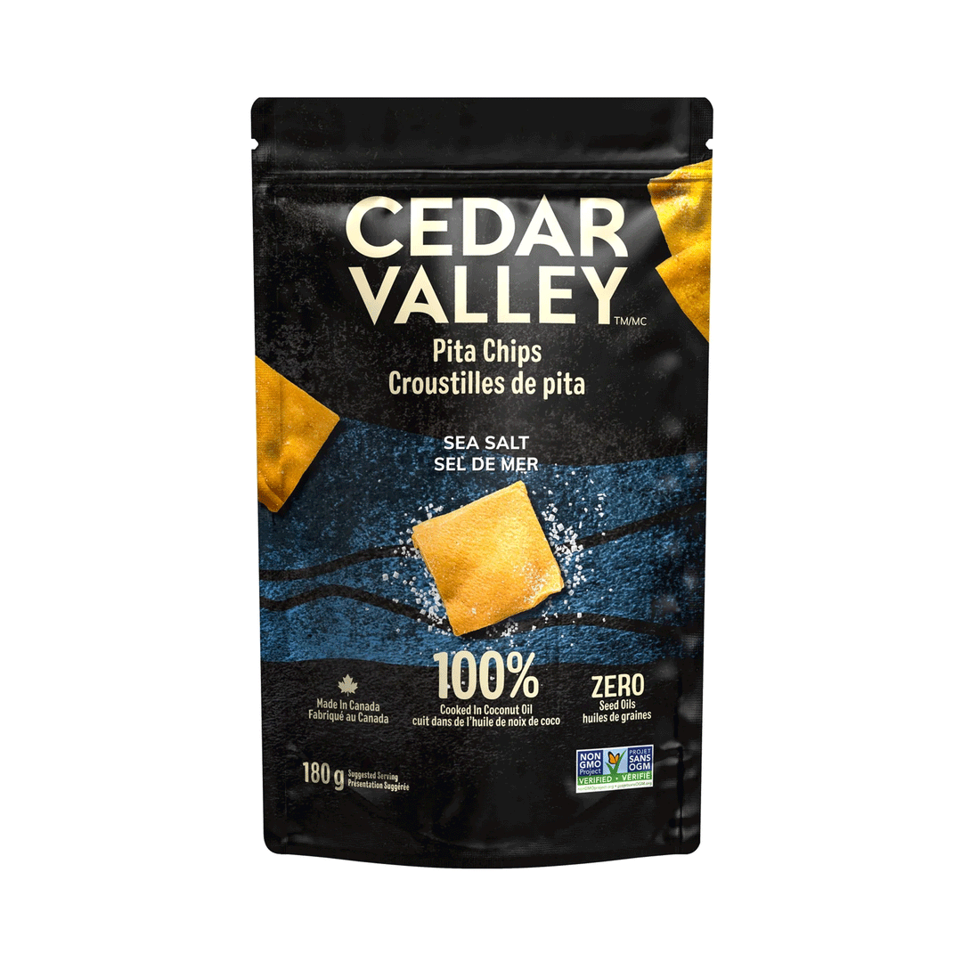 Cedar Valley Selections Sea Salt Pita Chips (Coconut Oil), 180g