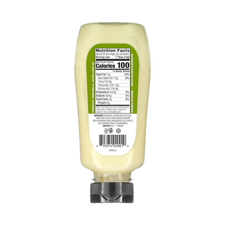 Chosen Foods Classic Organic 100% Avocado Oil Mayo - Squeeze, 332ml