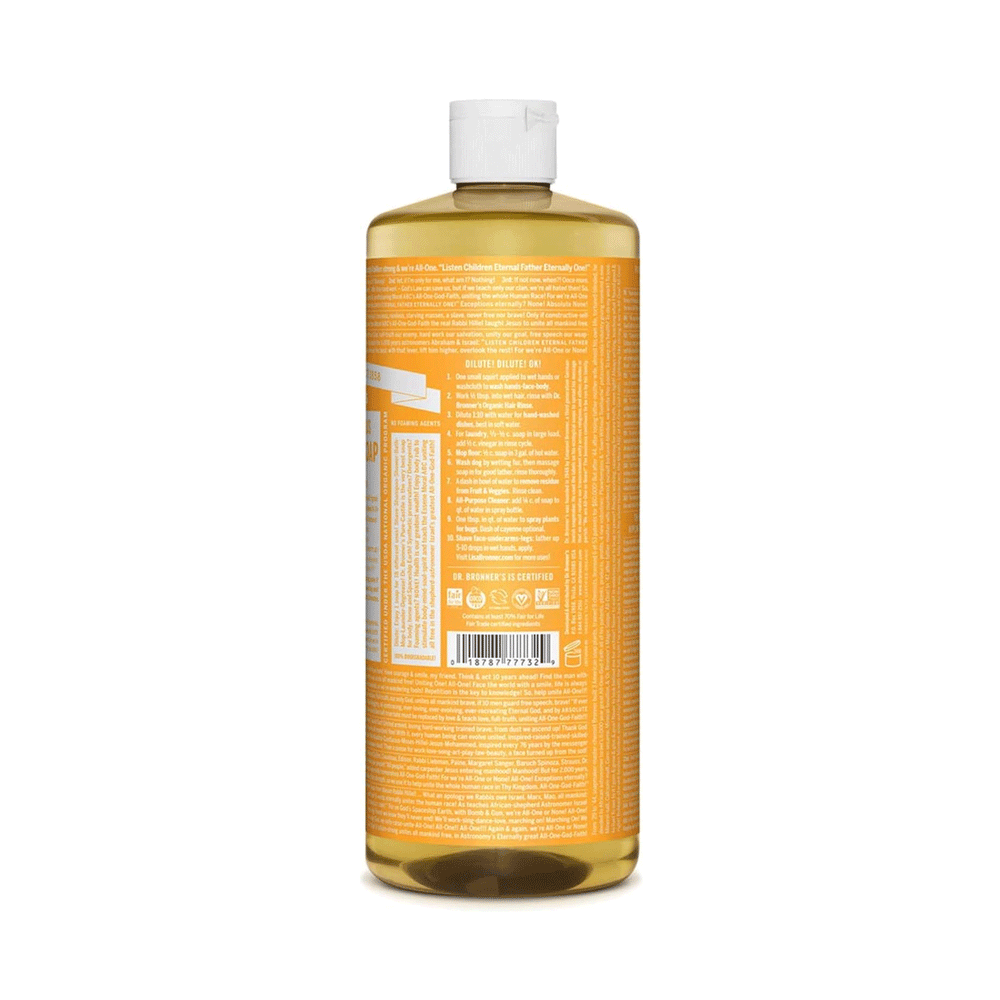 Dr. Bronner's Organic 18-In-1 Pure Castille Soap - Citrus, 946ml