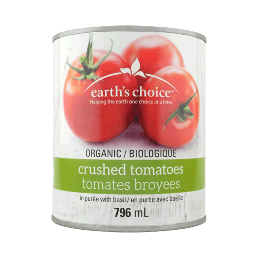Earth's Choice Organic Crushed Tomatoes With Basil, 796ml