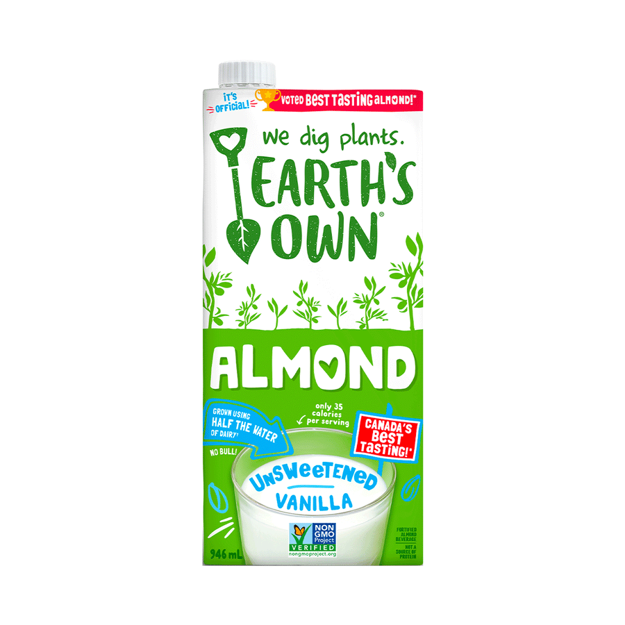 Earth's Own Unsweetened Vanilla Almond Milk, 946ml