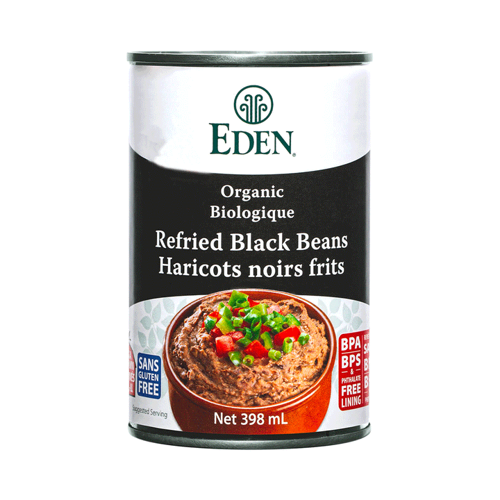 Eden Foods Organic Refried Black Beans, 398ml