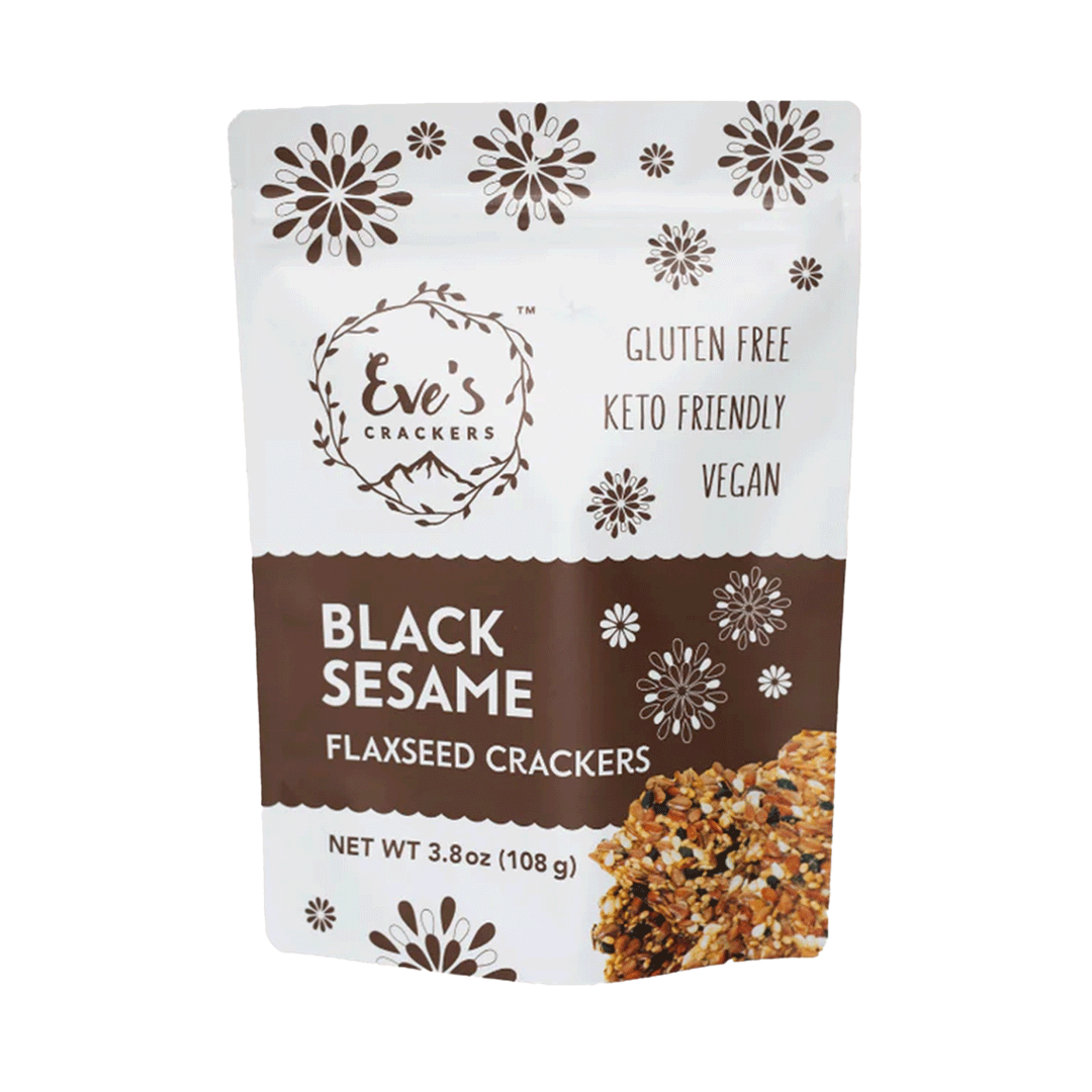 Eve's Flaxseed Crackers - Black Sesame, 108g