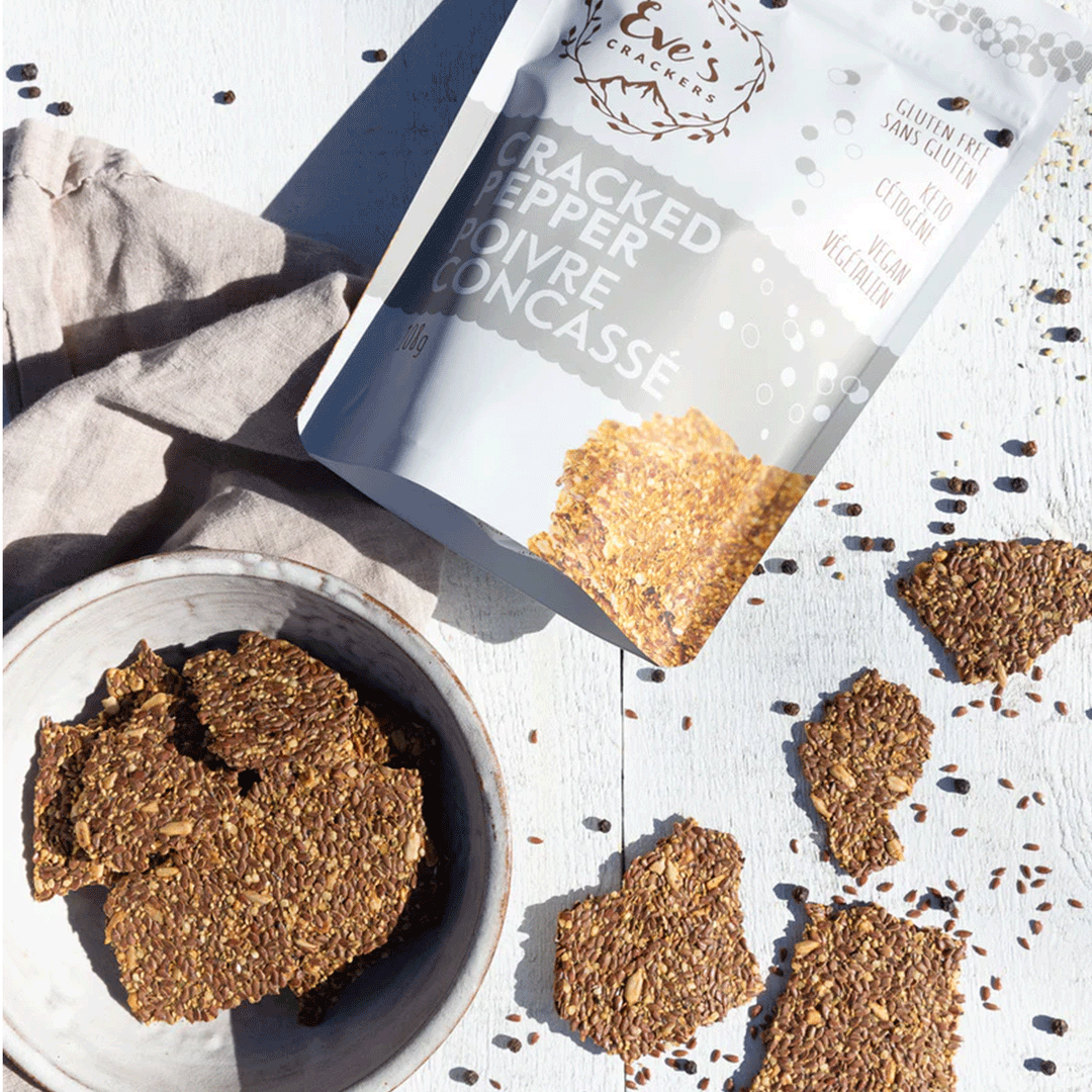 Eve's Flaxseed Crackers - Cracked Pepper, 108g