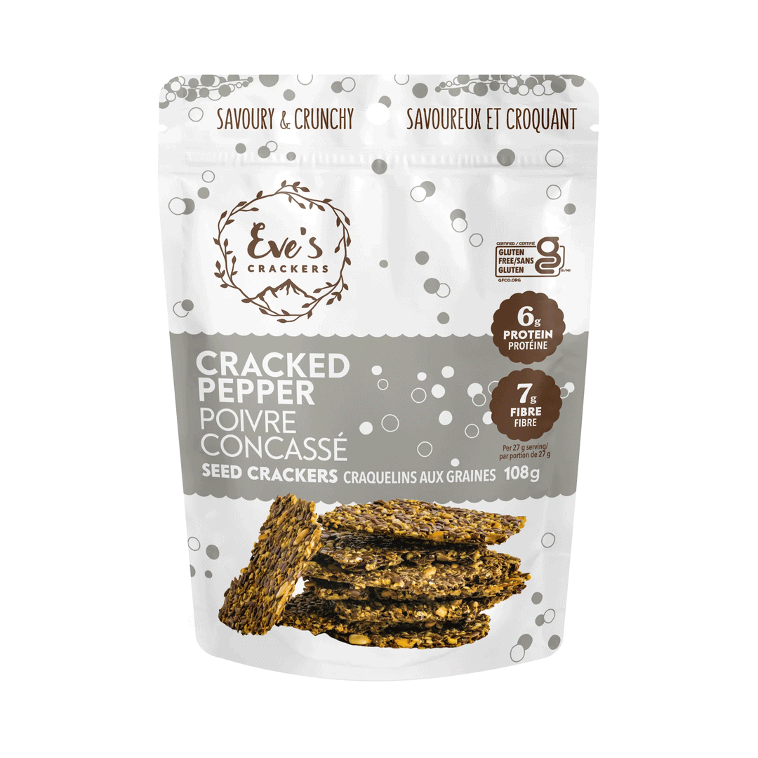 Eve's Flaxseed Crackers - Cracked Pepper, 108g