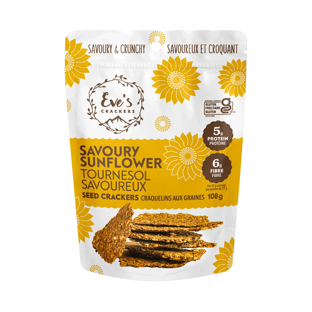 Eve's Flaxseed Crackers - Savoury Sunflower, 108g