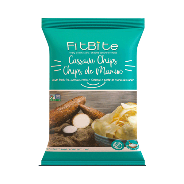 FitBite Sea Salt Cassava Chips, 100g