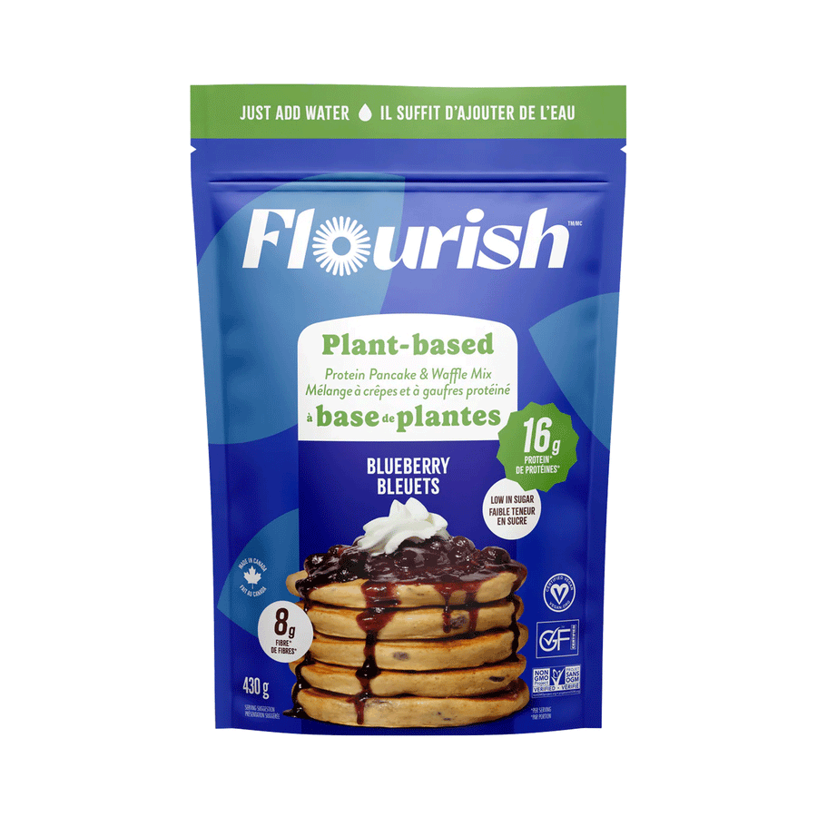 Flourish Plant-Based Blueberry Protein Pancake Mix, 430g