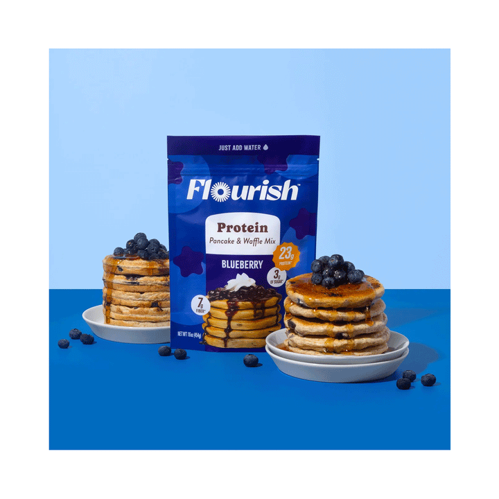 Flourish Plant-Based Blueberry Protein Pancake Mix, 430g