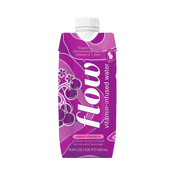 Flow Vitamin Infused Alkaline Spring Water - Elderberry, 500ml