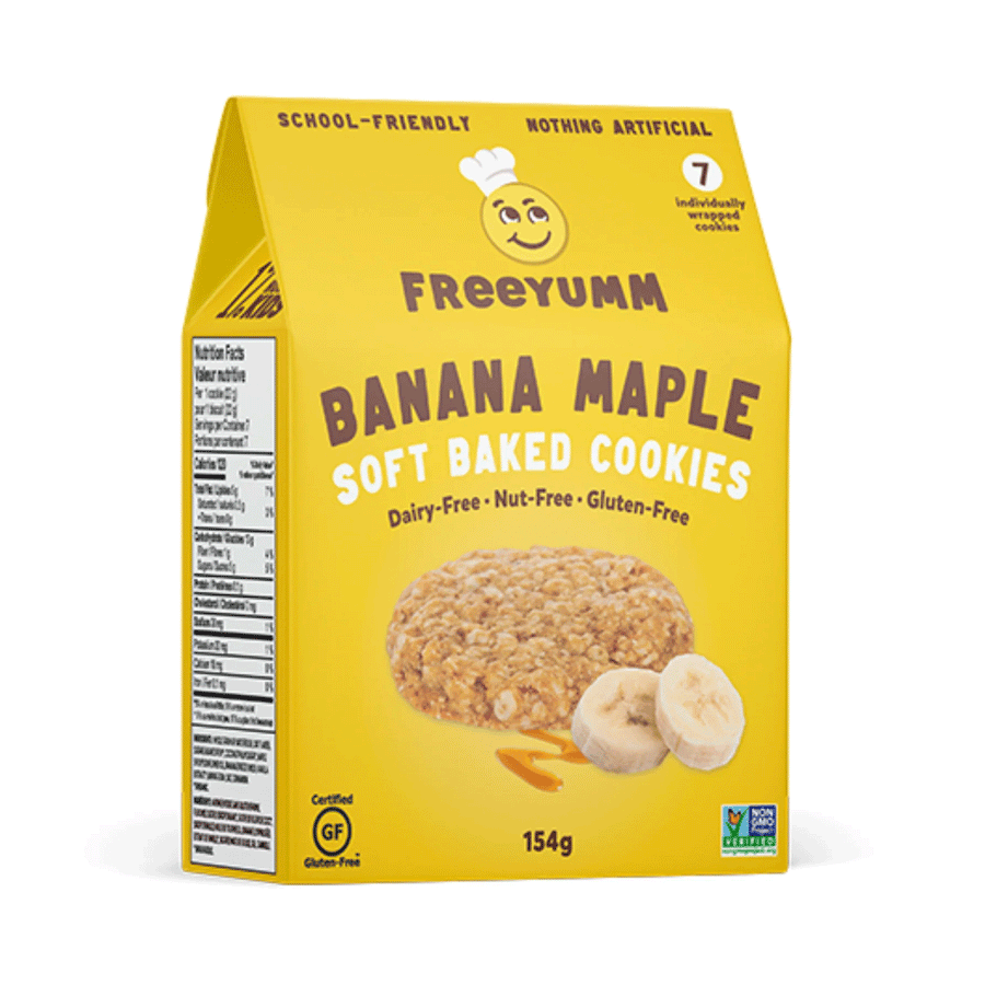 Freeyumm Soft Baked Cookies Banana Maple, 154g