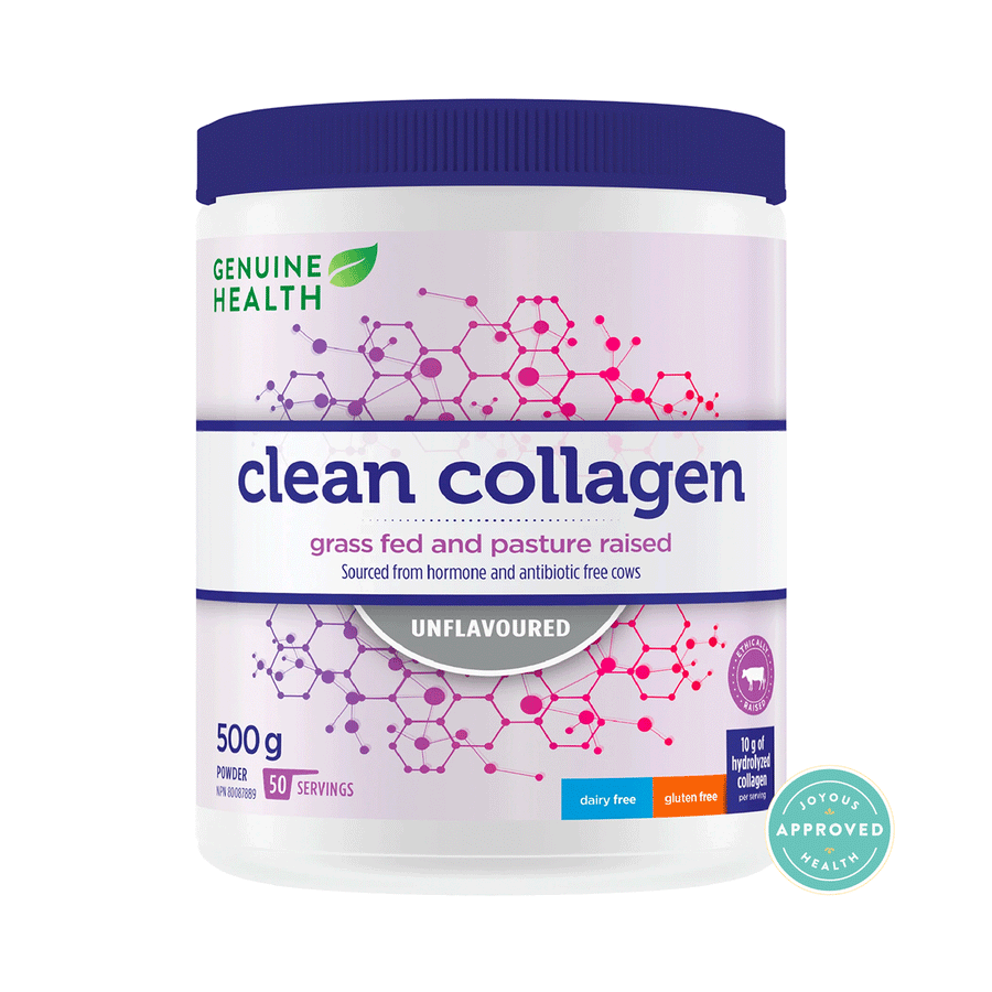 Genuine Health Collagen+, Unflavoured Hydrolyzed Bovine Collagen Powder, Grass Fed, 500g Tub