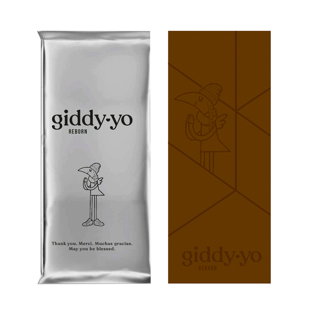 Giddy Yo Organic Hundo 100% Dark Chocolate Bar, 60g