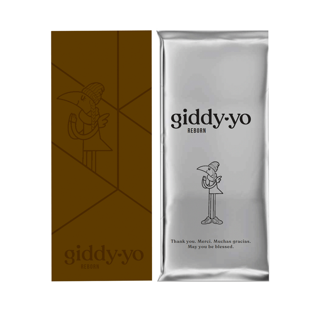 Giddy Yo Organic Mint 76% Dark Chocolate Bar, 60g