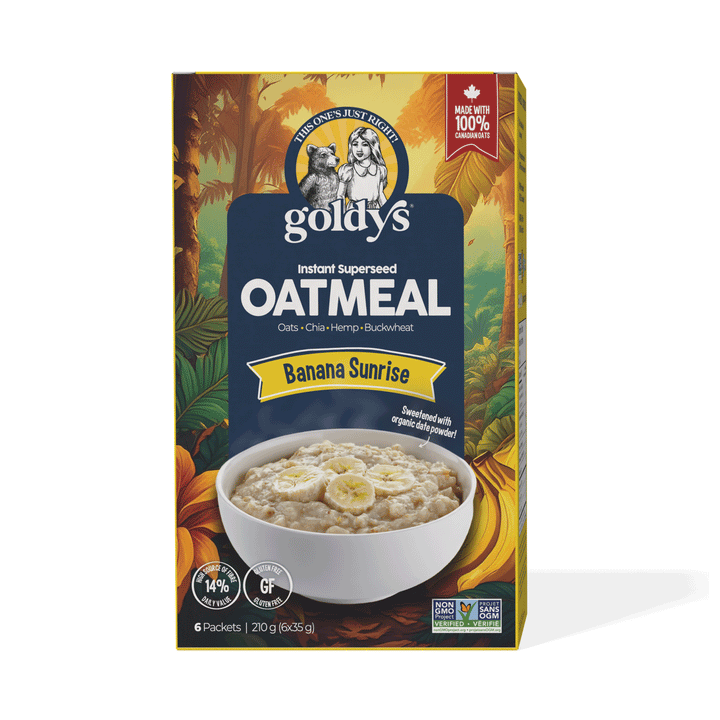 Goldy's Superseed Oatmeal Banana Sunrise, 6x35g Bags, 210g