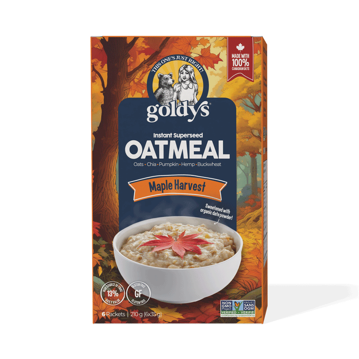 Goldy's Superseed Oatmeal Maple Harvest, 6x35g Bags, 210g