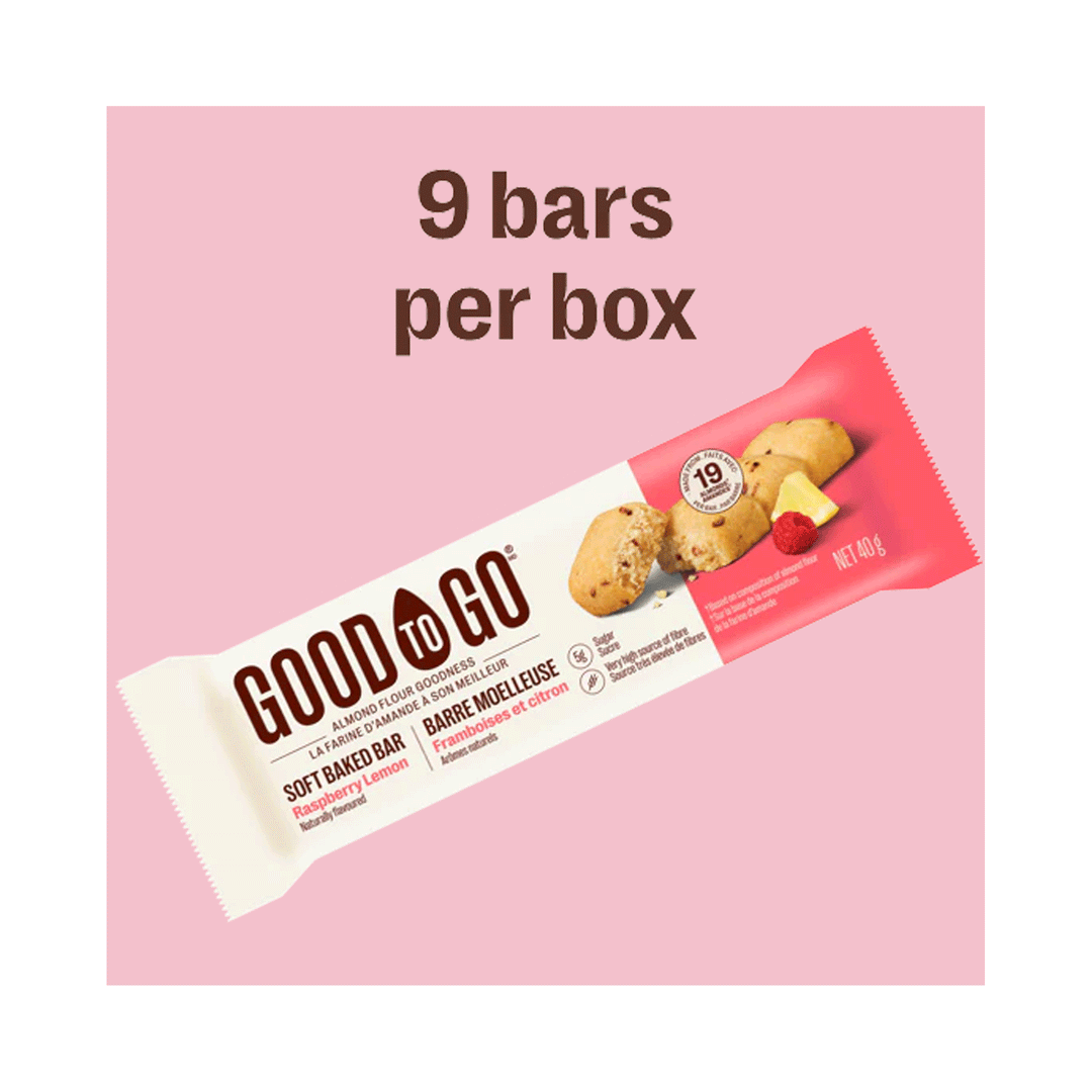 Good To Go Raspberry Lemon Snack Bar, 9x40g