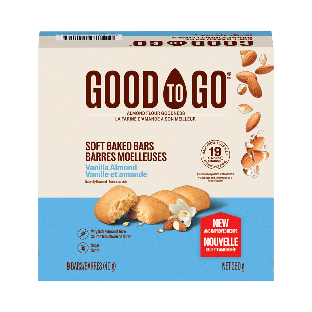 Good To Go Vanilla Almond Soft Baked Bars, 9x40g