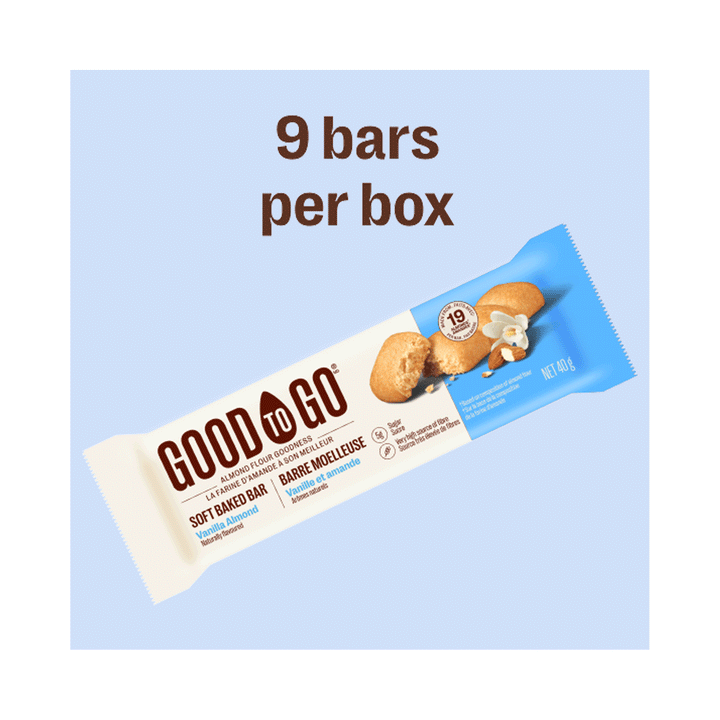 Good To Go Vanilla Almond Soft Baked Bars, 9x40g