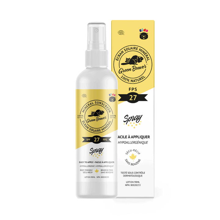 Green Beaver Mineral Sunscreen Spray - SPF 27 Kids, 90ml