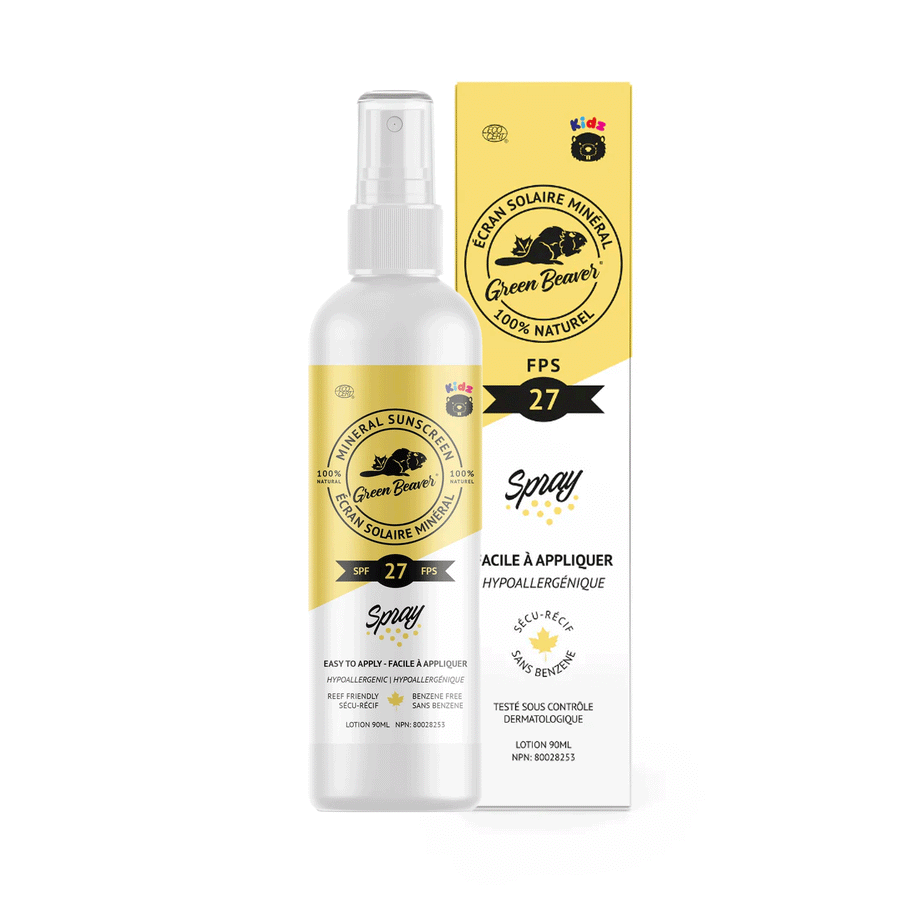 Green Beaver Mineral Sunscreen Spray - SPF 27 Kids, 90ml