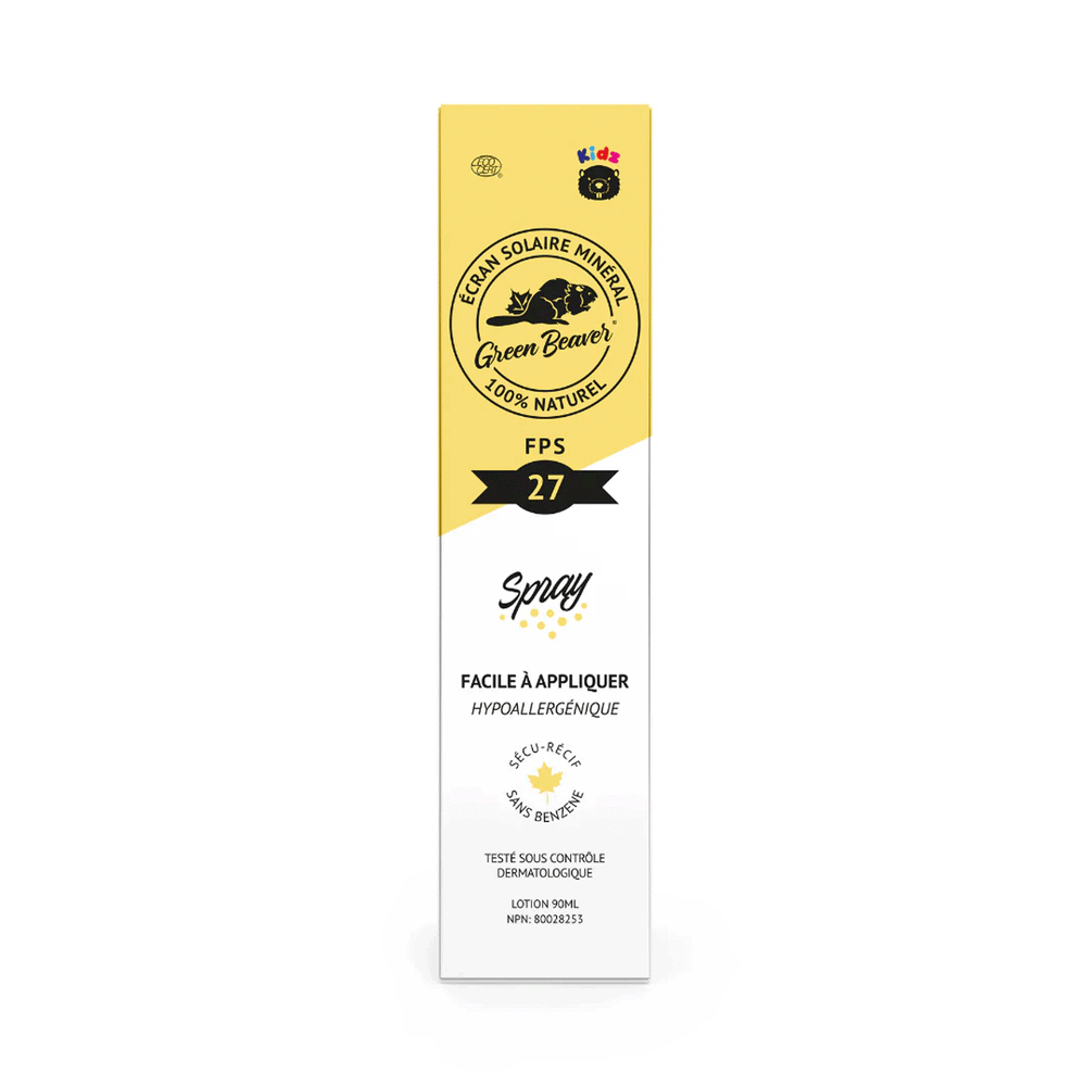 Green Beaver Mineral Sunscreen Spray - SPF 27 Kids, 90ml