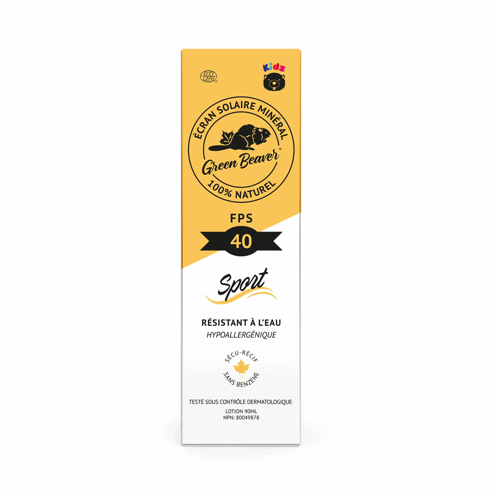 Green Beaver Mineral Sunscreen Lotion - SPF 40 Kids Sport, 90ml
