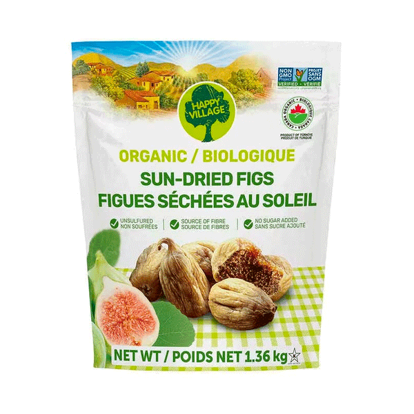 Happy Village Organic Sundried Figs, 1.34kg