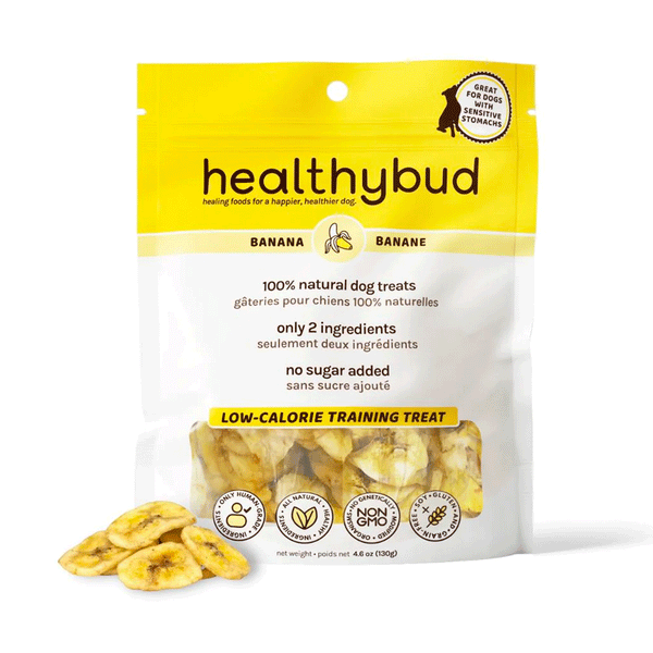 Healthy Bud Dog Treats - Banana Crisps, 150g