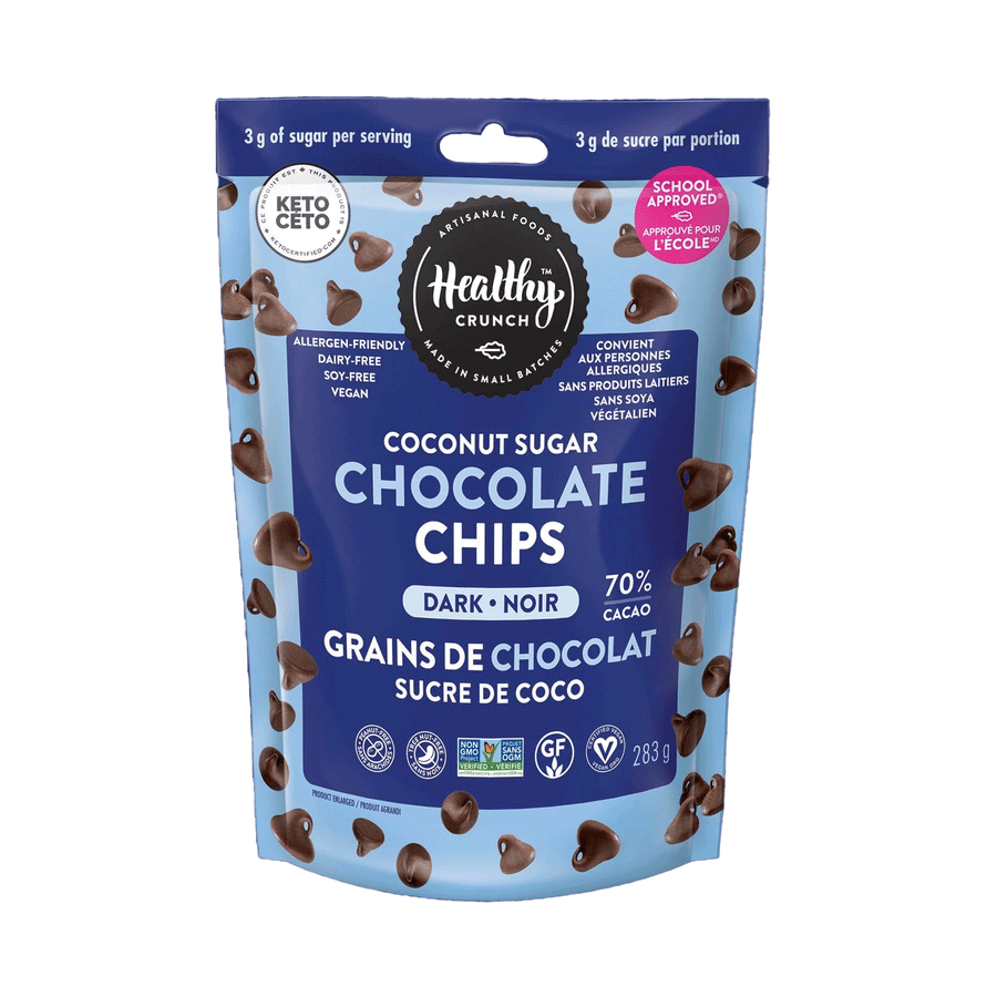 Healthy Crunch Dark Chocolate Chips With Coconut Sugar, 283g
