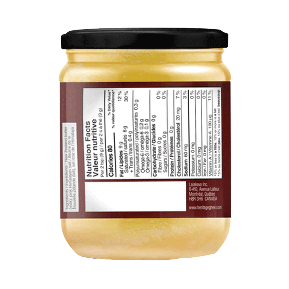 Heritage Ghee - New Zealand Grass Fed Ghee - Himalayan Pink Salt, 200g